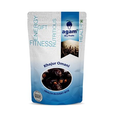 Agam Dry Fruits Khajur Omani Dates | Khajur Dry Fruit | Healthy & Nutritious Snack | Rich in Vitamins & Minerals (250g)
