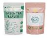 A D Food & Herbs Combo of Green Tea Leaves & Rose Dried Flowers - All Natural Flavour, Zero Calories (500 GMS x Pack of 2) view 1