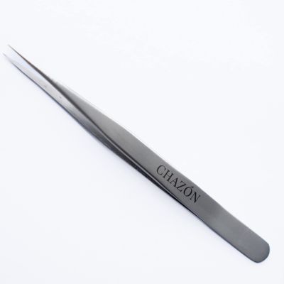 CHAZN Stainless Steel Straight Point Tweezers, Best Tweezers for Eyebrows, Facial Hair and Ingrown Hair