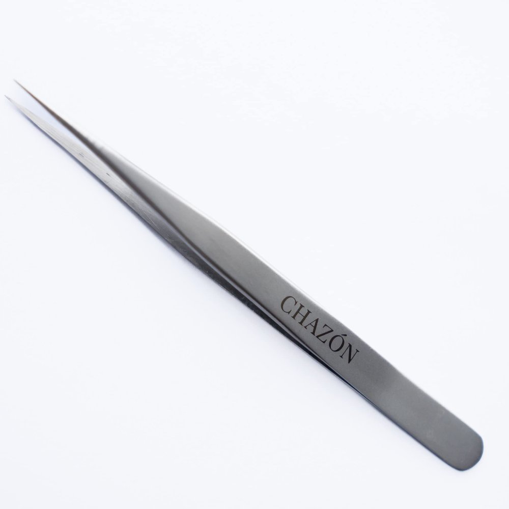 CHAZN Stainless Steel Straight Point Tweezers, Best Tweezers for Eyebrows, Facial Hair and Ingrown Hair