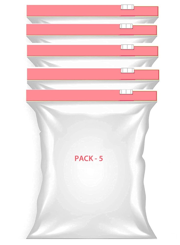 MOBDESK Zip Lock Pouches, Food Storage Bags Seal & Leak Proof, Bpa Free Reusable Freezer Bags for Travel, Marinate Meats, Fruit, Vegetable for Fridge & Freezer Zipper Bag (Pick - 5pcs)- Ur- 5611