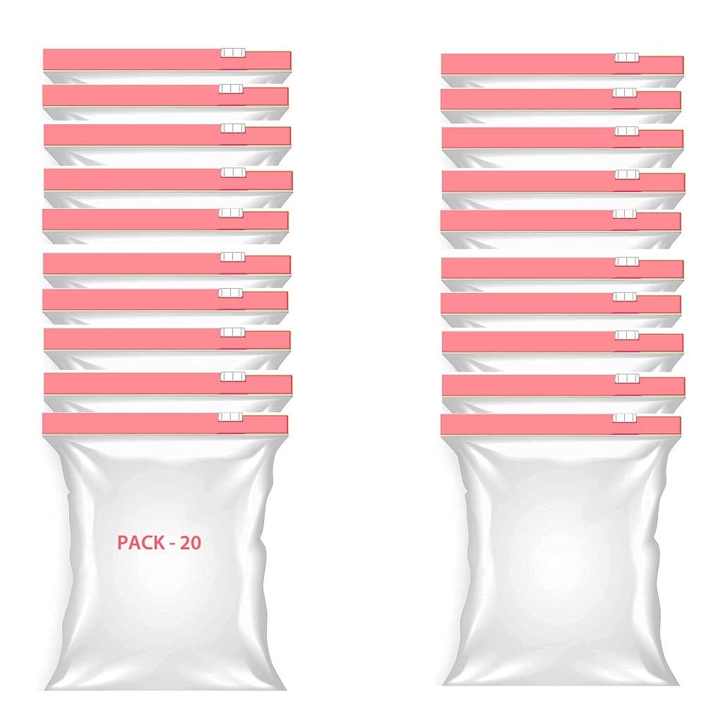 MOBDESK BPA-Free Zip Lock Bag for Fridge | Resealable Ziplock Pouch for Food & Travel | Leakproof Freezer Storage Bags | Zip Lock Covers & Zipper Pouch for Kitchen | Freezer Storage Bags-V-325