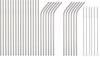 Metal Straws Stainless Steel Straws Reusable Drinking Straws with Cleaning Brush - 10.5" Ultra Long (12 Straight + 12 Bent Straws) view 1