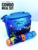 Echo Boomers Ocean Printed Insulated Lunch Bag & Rolled Dinning TableMat Combo, Tiffin and Food Storage Bag for Work, Students, Office, Picnic, College & School with Multiple Zipper Pockets Red view 4