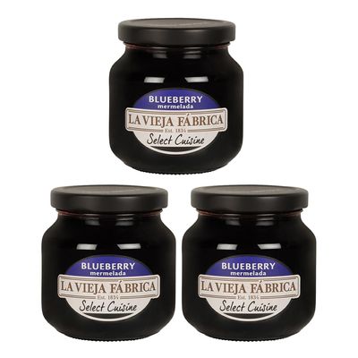 La Vieja Fabrica Select Cuisine Blueberry Mermelada 280g Combo pack of 3 | Fruit Spread | No artificial flavors