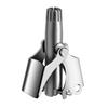Marrone Men's Nose Hair Trimmer, Stainless Steel Manual Ear, Nose Hair Remover, Unisex, with 12 Double Edge Blades, Painless, No Batteries. Small and Easy to Clean (Silver) view 1