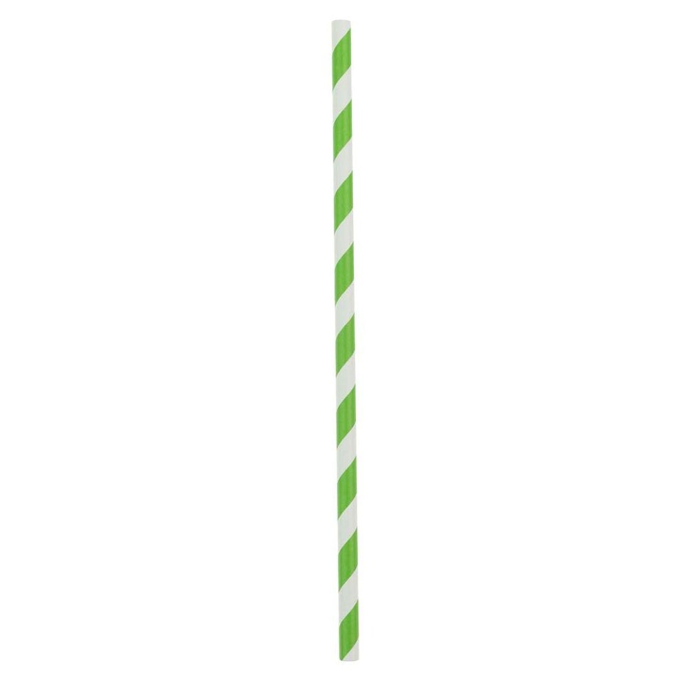 CALANDIS 10Pcs Coconut Tree Striped Drinking Straws Hawaiian Party Favor Green | 10 Pieces Straws