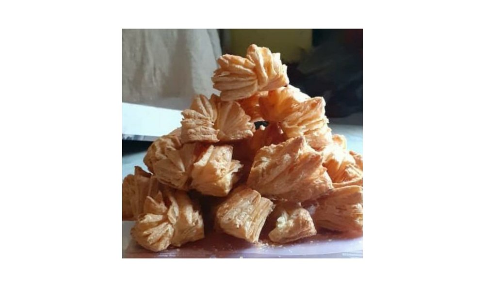 Ghotaram Butter Twisted Khari Puff/Twists Khari Puff/Pretzel/Croissants Khari Puff A Delightful Treat for any occasion//Bite-sized Twisted Khari,Snack Biscuits Perfect for Childrens-850g(850g*1Pac)