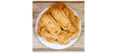 Ghotaram Fan Khari Puff/Fain Khari Puff Biscuits Snack/Baked Namkeen- Savory Indian Fain Puff Pastry/Butter Fan/Fain Khari Puff- Irresistibly Rich and Flaky Crispy Snack-300g(150g*2Pac)