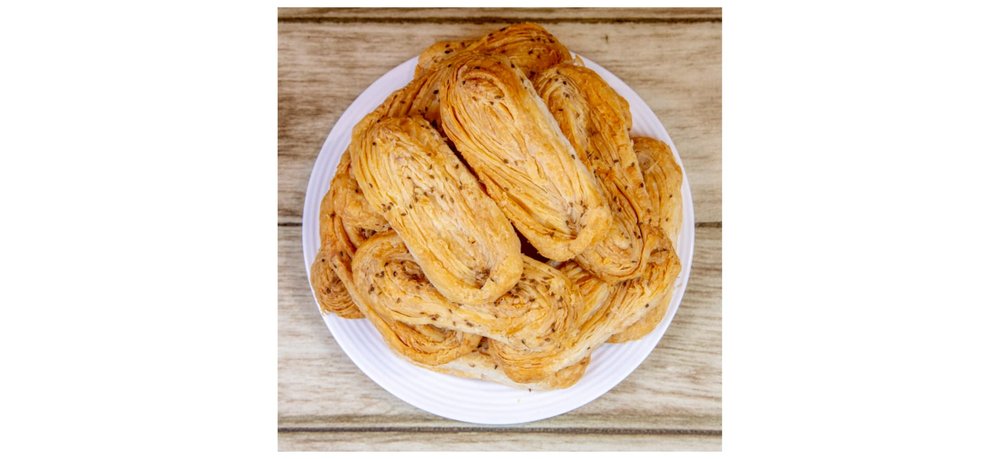 Ghotaram Fan Khari Puff/Fain Khari Puff Biscuits Snack/Baked Namkeen- Savory Indian Fain Puff Pastry/Butter Fan/Fain Khari Puff- Irresistibly Rich and Flaky Crispy Snack-300g(150g*2Pac)