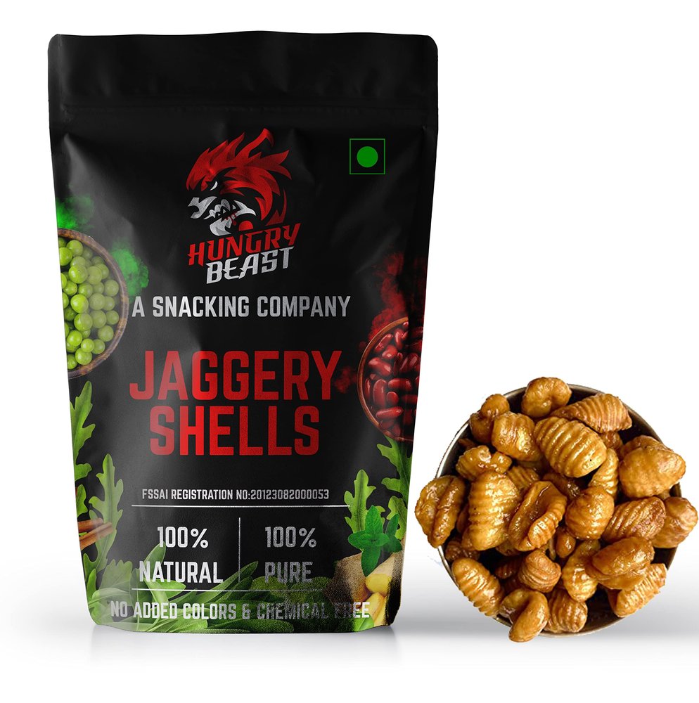 Sweet & Crunchy Bellam Gavvalu | Jaggery Shells - 250 grams