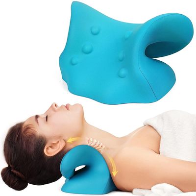 4beauty Therapy Neck and Shoulder Relaxer,Neck Stretcher Chiropractic Pillows for Pain Relief,Neck Traction for Muscle Tension Relief, Headache Relief, Cervical Spine Alignment