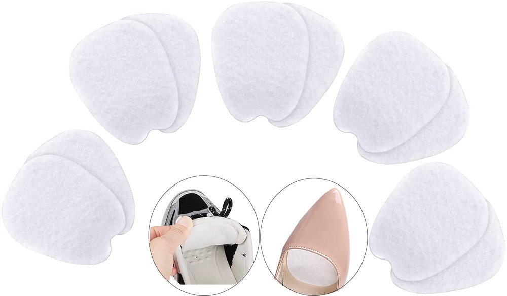 5 Pairs Non-Slip Tongue Cushions - Thin Felt Forefoot Pads for Men & Women - Invisible Shoe Tongue Cushions - Foot Pain Relief