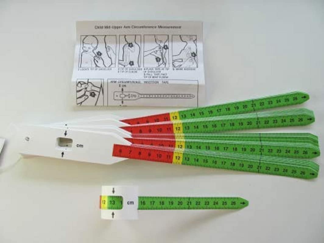 Jetflon MUAC Child Tape Measure Mid-Upper Arm Circumference Pack-100pcs