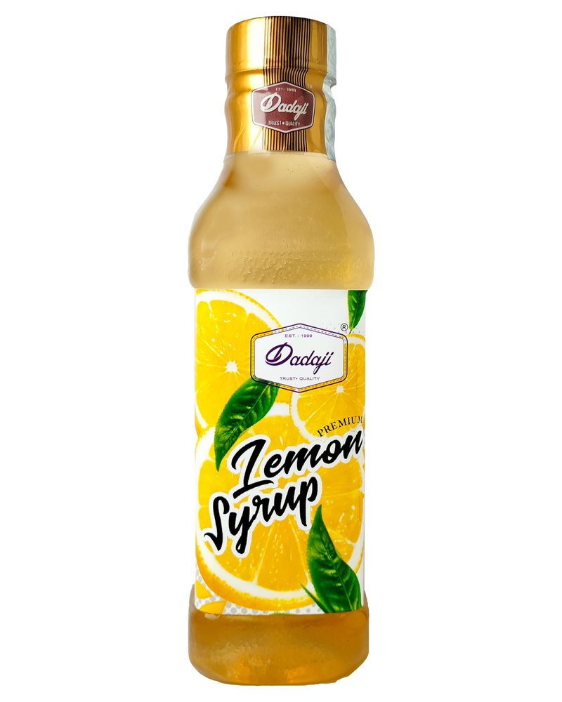 Dadaji Lemon Syrup - Refreshing And Tangy Sharbat - Mixer for Mocktails, Cocktails, Drinks, Juices, Beverages (750ml)