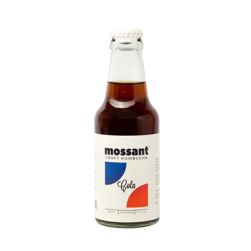 Mossant Kombucha |Cola Kombucha | Craft kombucha | Low Sugar | 37 Kcal (Pack of 6)