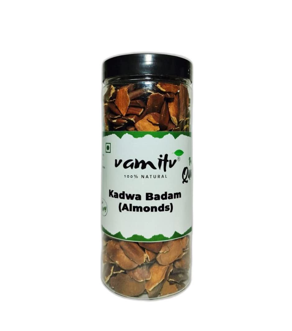 Vamitv Bitter Almonds | Kadwa Badam | Pure & Natural | Ideal for Health & Wellness | 150gm | Raw, Unprocessed & Nutrient-Rich
