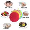 DAIDSUKE (Pack of 2) Silicone Dish Bartan Washing Brush Pot Pan Sponge Also Use Face Scrubber Silicone Scouring Pad Fruit Pot Pan Wash Brushes Kitchen Cleaning Tool (Multicolor) view 3