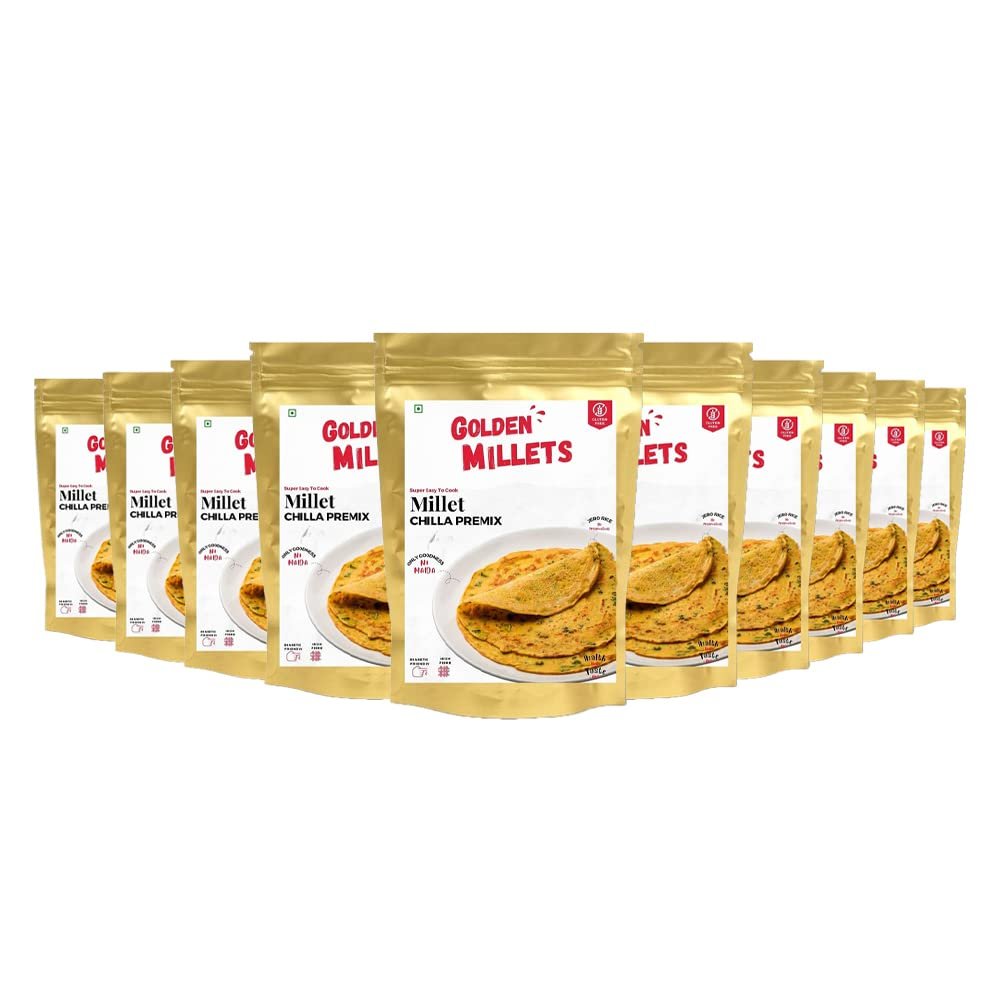 GOLDEN MILLETS Chilla Premix Millet | Healthy and Gluten-Free for Easy and Quick Meals (Pack of 10)