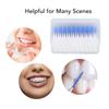 Brace Interdental Brush, Plaque Removal Portable 160pcs Oral Care Soft Dental Cleaning Brush for Travel (Blue) view 4