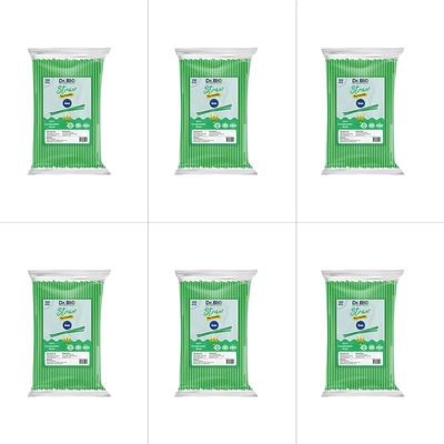 Dr. Bio Biodegradable Compostable Straw 600Pieces Eco Friendly, Thick Quality, Made of Corn Starch | 0.8 cm x 21 cm | 8 mm (Pack of 6)