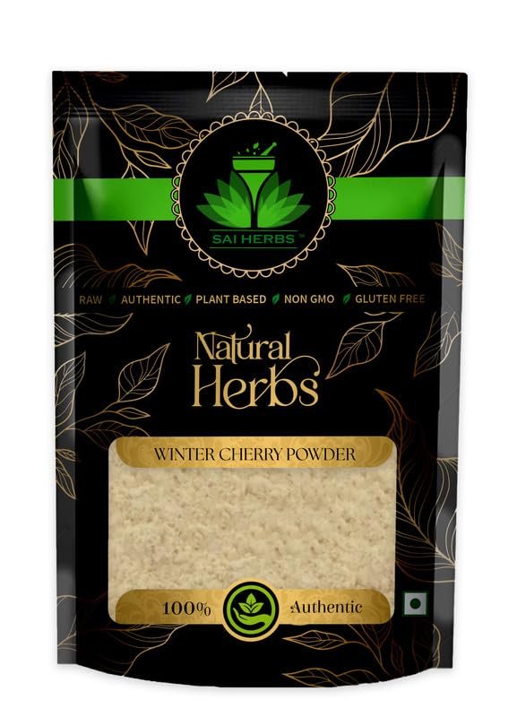 SAI HERBS Winter Cherry Extract Powder - For Health and Wellness - Daily Needs - Pure & Natural (250 Grams)