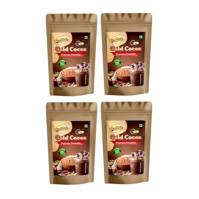 Dharmasut 100% Pure Cold Cocoa Mix Powder|Instant Drink Premix|800G(200G*Pack Of 4)