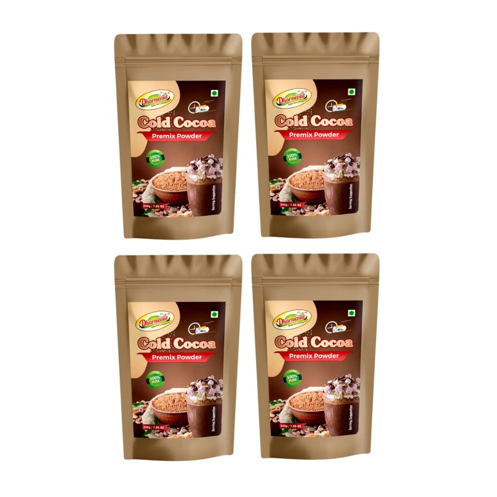 Dharmasut 100% Pure Cold Cocoa Mix Powder|Instant Drink Premix|800G(200G*Pack Of 4)