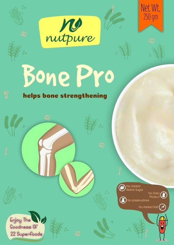 NutPure Bone Pro | 100% Natural Multigrain Health Mix for Strengthening Bone| With The Goodness of 22 Superfoods (Nuts, Millets/Cereals & Pulses) | 250 gm (2)