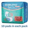 Smilepad Rapid Dry Sanitary Pads for Women - Dry Net Ultra Thin, XXL, Extra Long Flexi Wings, Pack of 3 (30 Napkins) - Best for Heavy Flow view 2