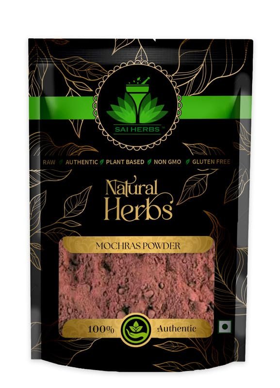 SAI HERBS Mochras Ayurvedic Powder - Phool Supari Kali Ayurvedic Powder - Moochras Ayurvedic Powder - Salmalia Malabaricum - Bombax Ceiba - Red Silk Cotton Tree Gum - Pure & Natural (100 Grams)