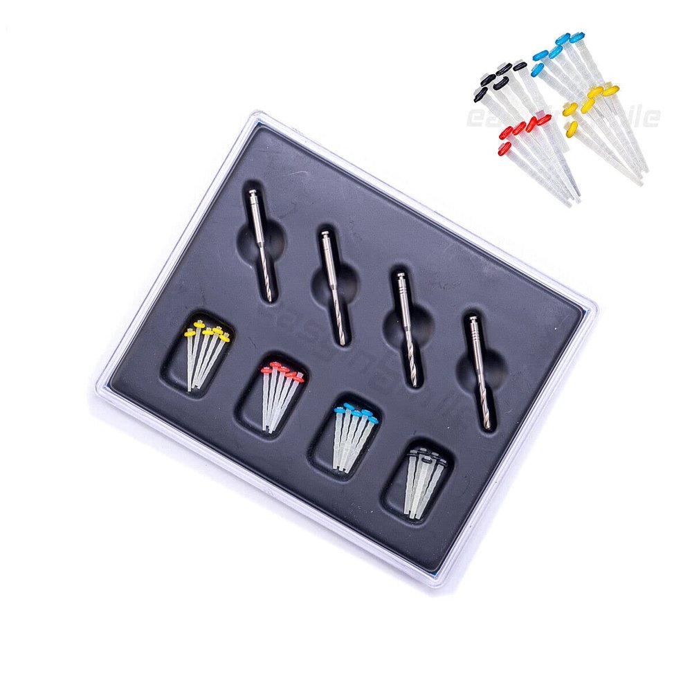 Dental Fiber Post Assorted (20 Post & 4 Drill) Set Of 1 Box