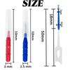 GXXMEI Adult 250Pcs Braces Manual Dental Brush Flosser For Cleaner Interdental Brush Toothpick Dental Tooth Flossing Head Oral Dental Hygiene Toothpick Cleaners Cleaning Tool,Multicolor view 2