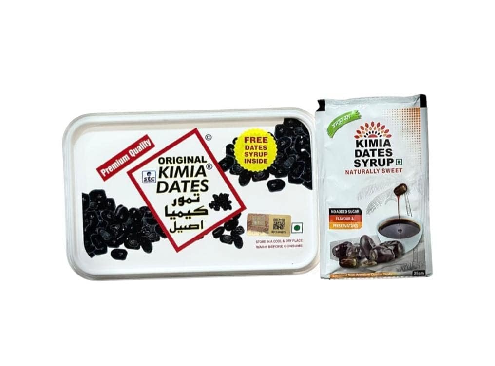 Kimia Dates Original Khajur Kimia Mazafati Dates Soft Dates Fresh Juicy Dates Kimia Box 400G With Dates Syrup (400x12 = 4800gm (Pk of 12)
