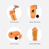 Amazon Brand - Symactive Leakproof Unbreakable Gym Protein Shaker Bottle with Rounded Bottom, Blender Ball & Hook, BPA-Free (Color: Orange, 600 ml),Plastic view 4