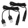 The Lord of the Tools 2Pcs 5V Electric Shaver USB Charger Cable Replacement Compatible with Skull Pitbull Gold PRO Shaver Charger Cord 1m Black view 1