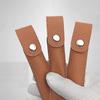 6Pcs PU Leather Tweezers Storage Bag Empty Single Tweezer Carry Bag Sleeve Pouch Travel Case for Eyelash Extension Tweezers, Eyebrow Tweezer, Brown view 2