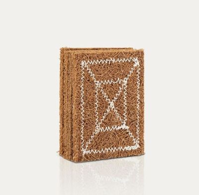 Coconut Scrub Pad 10cm x 8cm | Dishwashing Pad | Natural Long-Lasting Stitched Coir Scrubber - Set of (10)