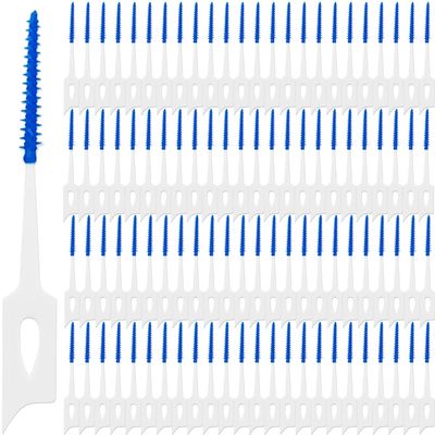 GXXMEI 200PCS Dual-Use Interdental Brushes Soft Silicone Dental Picks Toothpicks Between Teeth Brush, Tooth Flossing Brush for Cleaning Orthodontic Wire Toothbrush Clean Tool