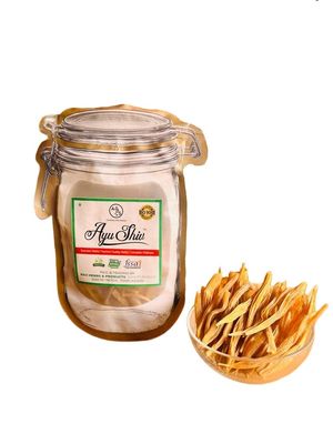 Ayushiv SHATAVAR JAD PILI (ASPARAGUS RACEMOSUS) - SHATAVARI ROOT YELLOW - SITAWAR JAD PILI - PEELI SHATAVAR (1)