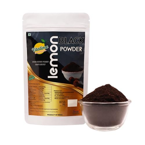 Vitalime Black Lemon Powder | Dried Best for Flavoring Black Dry Lemon Cooking Essential for Mandi and Arabic Dishes | Black Dry Lemon,500g