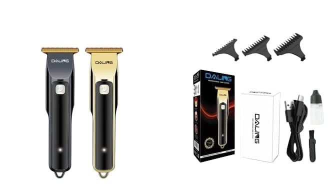 DALING DL-1315 Trimmer 60 min Runtime 3 Length Multi-functional Hair Trimmer For Barber And Family LED display (Black)