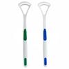 Kienlix 2Pcs Fashion Tongue Cleaner Bad Breath New Hot Away Hand Scraper Brush Silica Handle Oral Hygiene Dental Care Cleaning, Manual, Adults view 1