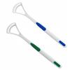 Kienlix 2Pcs Fashion Tongue Cleaner Bad Breath New Hot Away Hand Scraper Brush Silica Handle Oral Hygiene Dental Care Cleaning, Manual, Adults view 2