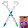 Kienlix 2Pcs Fashion Tongue Cleaner Bad Breath New Hot Away Hand Scraper Brush Silica Handle Oral Hygiene Dental Care Cleaning, Manual, Adults view 4