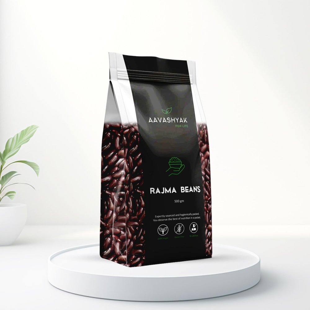 Aavashyak Organic Black Red Rajma 500g | Premium Mixed Kidney Beans | High Protein, Fiber-Rich Pulses | Natural & Gluten-Free | Ideal for Rajma Chawal, Curry & Daily Indian Meals