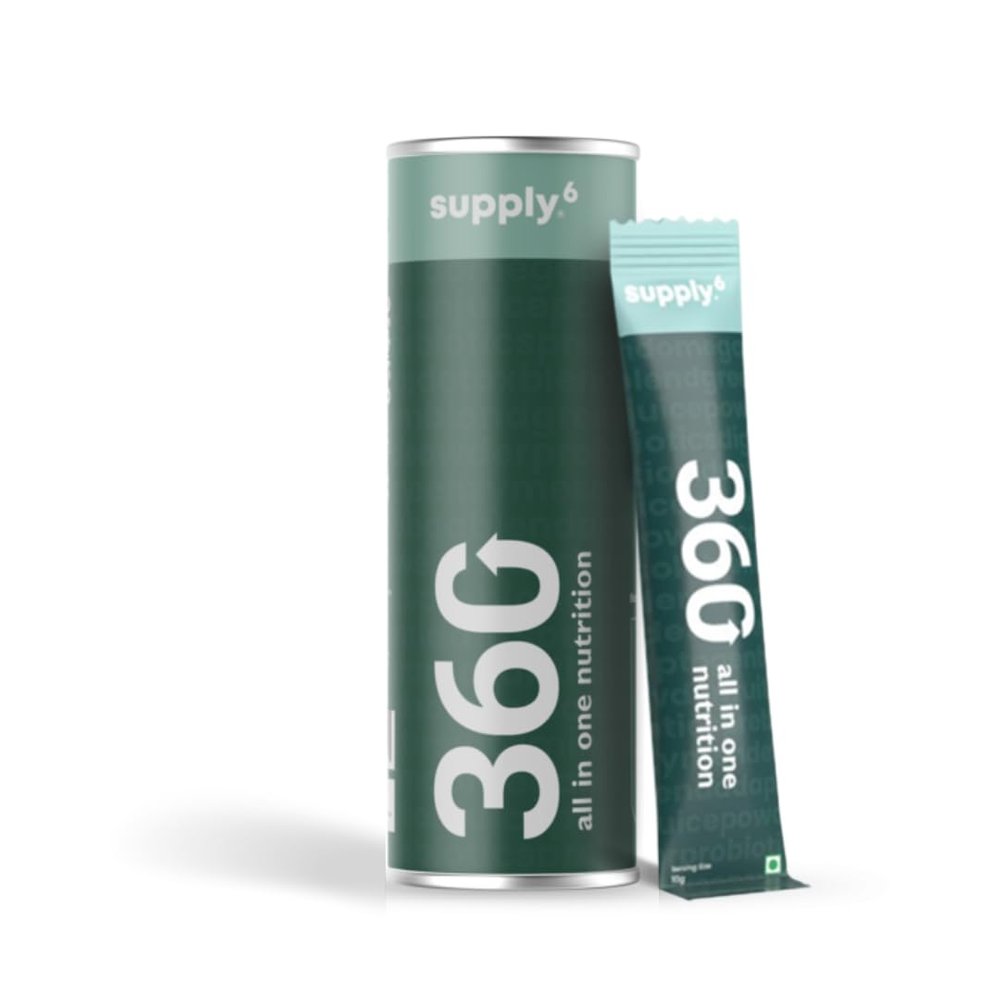 Supply6 360 Ultimate Health Powder for Women & Men | Daily Supplement with 63+Vitamins, Minerals, Probiotics, and Superfoods | Daily Greens | Gut Health supplements, Energy, Immunity (3 Servings, Taster Pack)