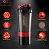 Cool Indian Gym Protein Shaker Bottle with Gym Wrist Band for Boys and Girls. Protein Shaker !Leakproof Shaker !Wrist Supporter !Weightlifting Supporter Band.(Pack of 2) (RED) view 2