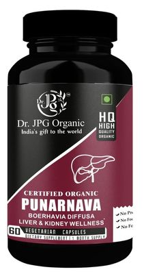 Dr. JPG Organic Punarnava Capsules | Boerhavia Diffusa | For Liver & Urinary Wellness 60 Veg.Capsules | | INDIA ORGANIC Certified. (Pack Of 1)
