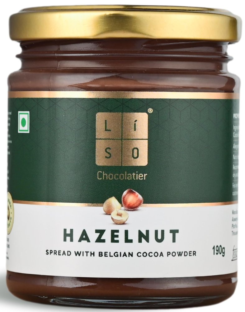 Liso Hazelnut Spread | Made with The Goodness of Rich Belgian Cocoa Powder | Delicious Choco Spread | 100% Vegetarian with No Palm Oil, 190 gm (Hazelnut, 190)